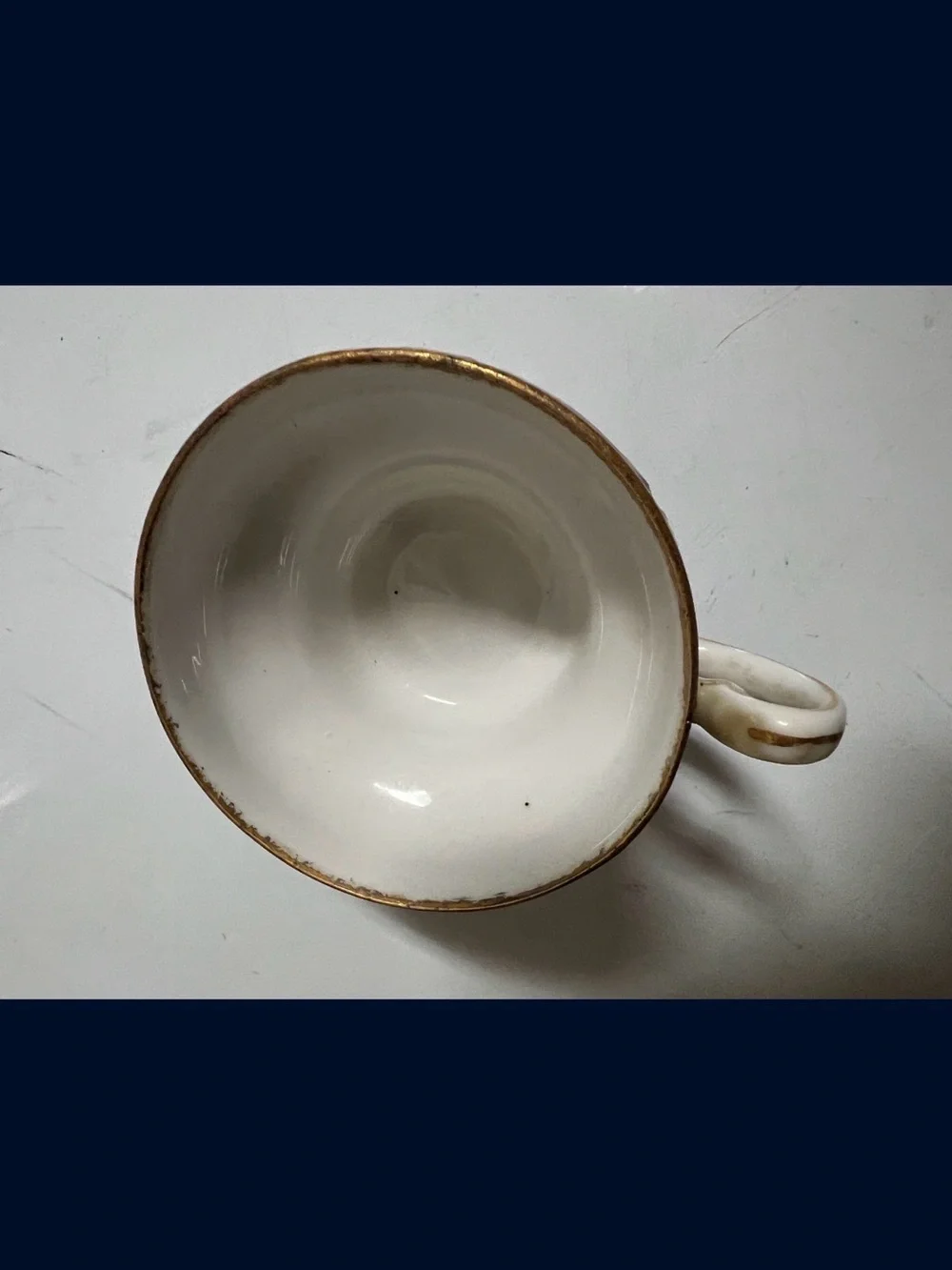 Vintage Porcelain Footed Tea Cup with Pink Rose Floral Design